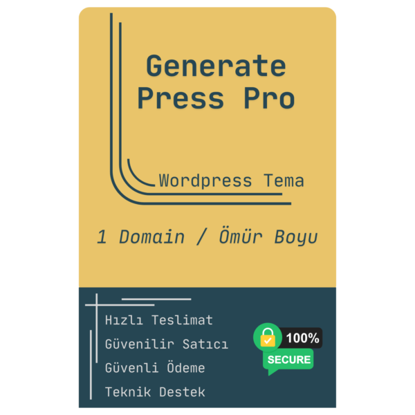 Lisansreyonu Wordpress GeneratePress Pro Teması