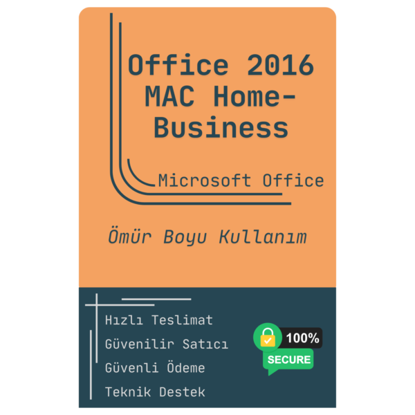 Lisansreyonu Microsoft Office MAC 2016 Home Business