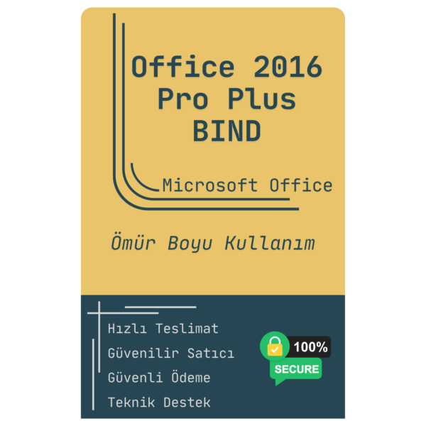 Lisansreyonu Microsoft Office 2016 Pro Plus BIND