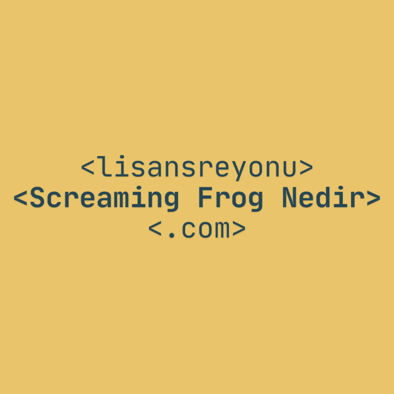 Screaming Frog Nedir?